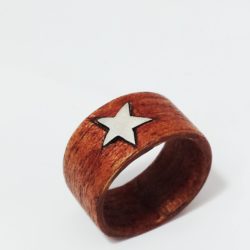 Anello wood silver star