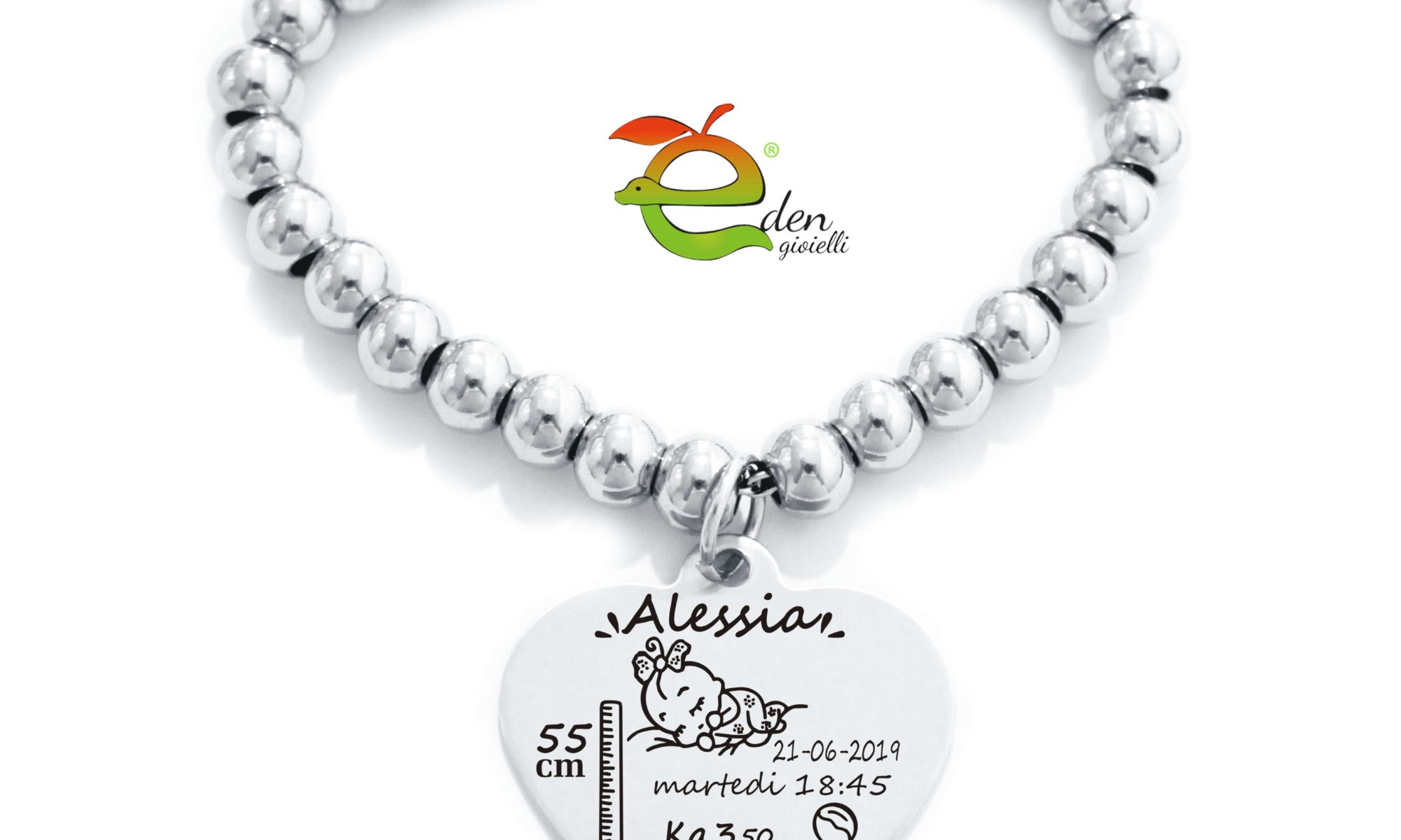 Bracciale Cuore Nascita Eden Gioielli