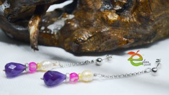 Orecchini Ametista - Perla -Argento - immagine 8