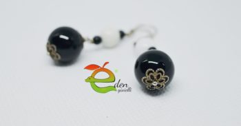 Orecchini Argento  Black White - immagine 3