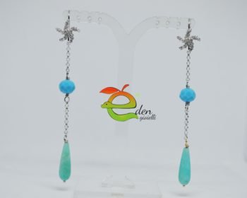Orecchini - Turchese - Stella Marina Argento - immagine 2
