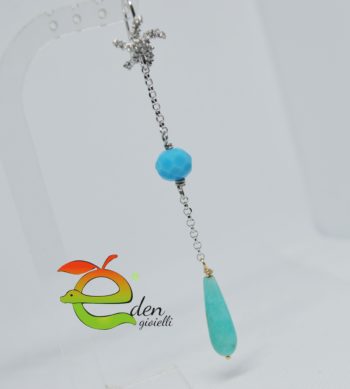 Orecchini - Turchese - Stella Marina Argento - immagine 4