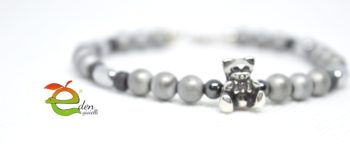 Bracciale Ematite e Orsetto - immagine 2