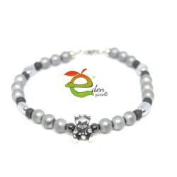 Bracciale Ematite e Orsetto Eden Gioielli