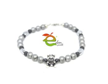 Bracciale Ematite e Orsetto Eden Gioielli