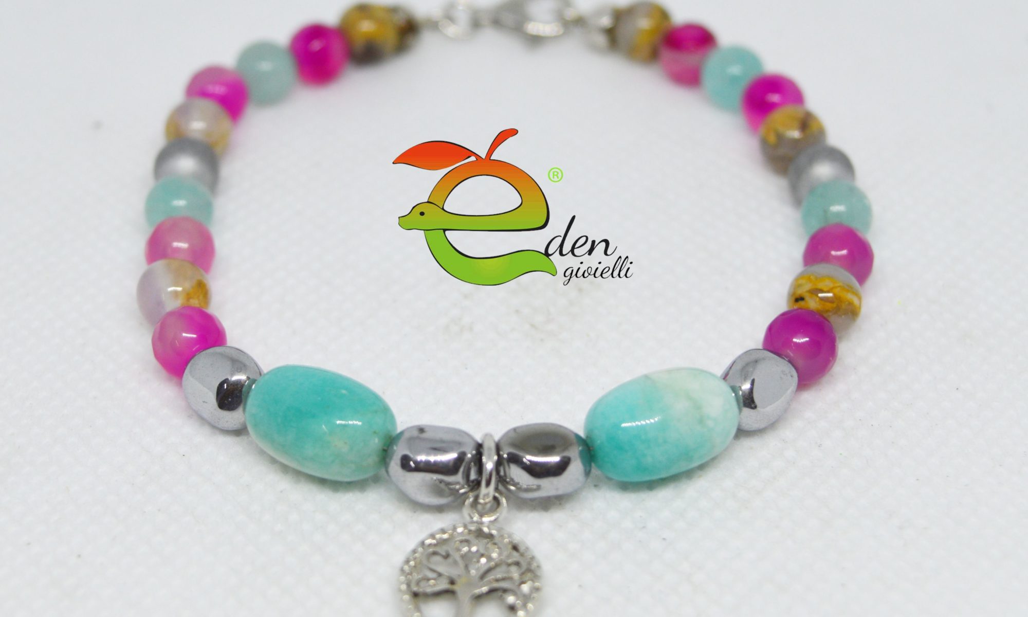 Bracciale Pietre e Albero della Vita Eden Gioielli