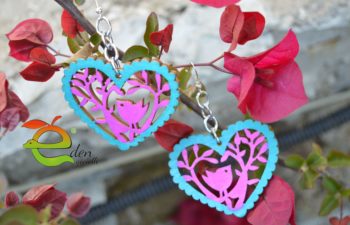 Orecchini Cuore Legno - immagine 11