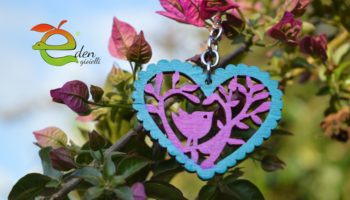 Orecchini Cuore Legno - immagine 7