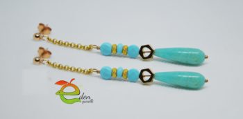 Orecchini Cuore Turchese - immagine 3