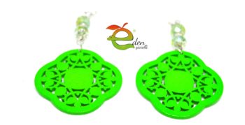 Orecchini Legno e Swarovski - immagine 2