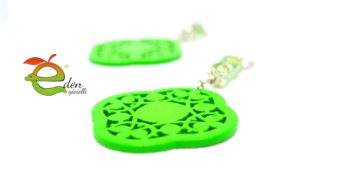 Orecchini Legno e Swarovski - immagine 4