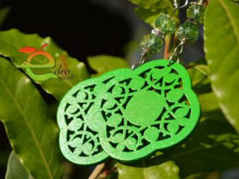 Orecchini Legno e Swarovski - immagine 7