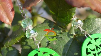 Orecchini Legno e Swarovski - immagine 11