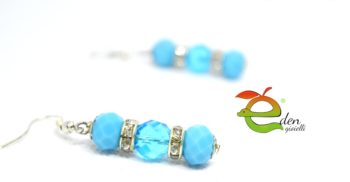 Orecchini Turchese e Swarovski - immagine 3