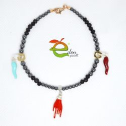 Bracciale Ematite Corne e Cornicini