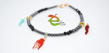 Bracciale Ematite  Corne e Cornicini - immagine 3