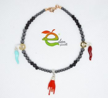 Bracciale Ematite  Corne e Cornicini - immagine 5
