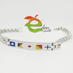 Bracciale Acciaio Bandiere Eden Gioielli