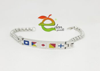 Bracciale Acciaio Bandiere Eden Gioielli