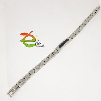 Bracciale Acciaio Piastra Nera - immagine 5