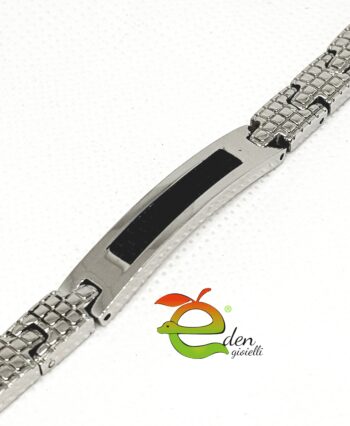 Bracciale Acciaio Piastra Nera - immagine 6