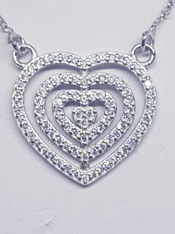 Collana Cuore Zirconi - immagine 2