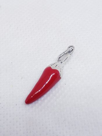 Ciondolo Argento Forma Peperoncino  Smaltato eden gioielli
