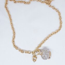 Collana Bronzo con Campanella e Zirconi eden gioielli