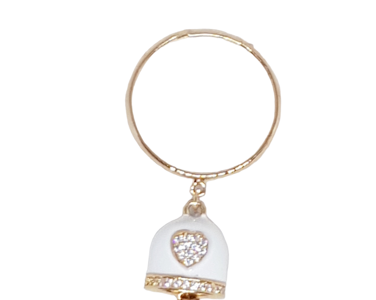 Anello Bronzo Campanella Bianco eden gioielli