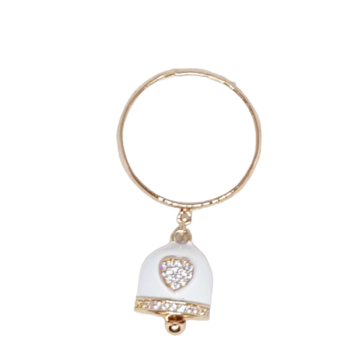 Anello Bronzo Campanella Bianco eden gioielli