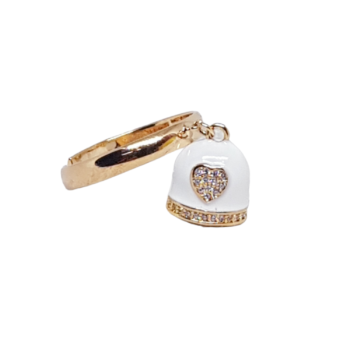 Anello Bronzo Campanella Bianco eden gioielli