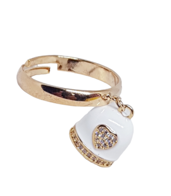 Anello Bronzo Campanella Bianco eden gioielli