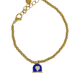 Bracciale Bronzo Campanella Blu eden gioielli