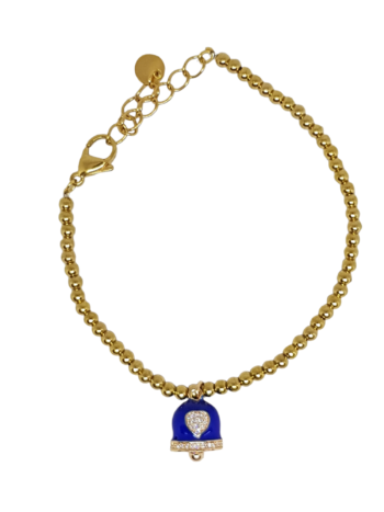 Bracciale Bronzo Campanella Blu eden gioielli