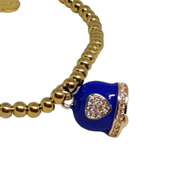 Bracciale Bronzo Campanella Blu eden gioielli