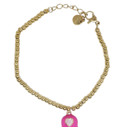 Bracciale Bronzo Campanella Fucsia eden gioielli