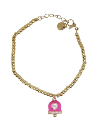 Bracciale Bronzo Campanella Fucsia eden gioielli