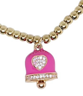 Bracciale Bronzo Campanella Fucsia eden gioielli