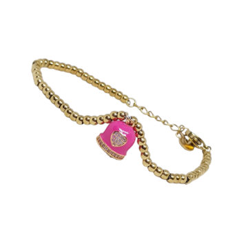 Bracciale Bronzo Campanella Fucsia eden gioielli