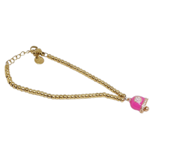 Bracciale Bronzo Campanella Fucsia eden gioielli