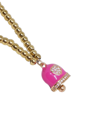 Bracciale Bronzo Campanella Fucsia eden gioielli
