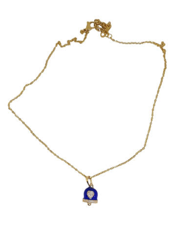 Collana Bronzo Campanella Blu eden gioielli