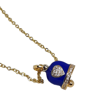 Collana Bronzo Campanella Blu eden gioielli