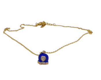 Collana Bronzo Campanella Blu eden gioielli