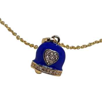 Collana Bronzo Campanella Blu eden gioielli