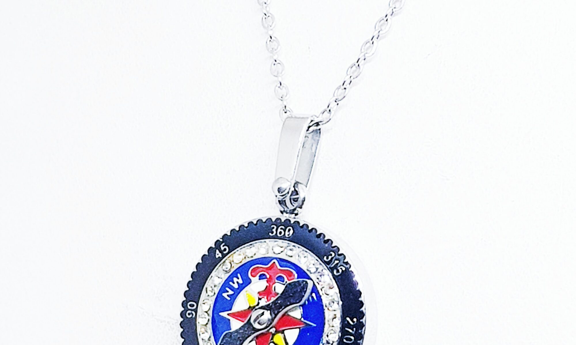 Collana Rosa dei Venti Blu Acciaio eden gioielli