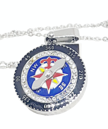 Collana Rosa dei Venti Blu Acciaio eden gioielli