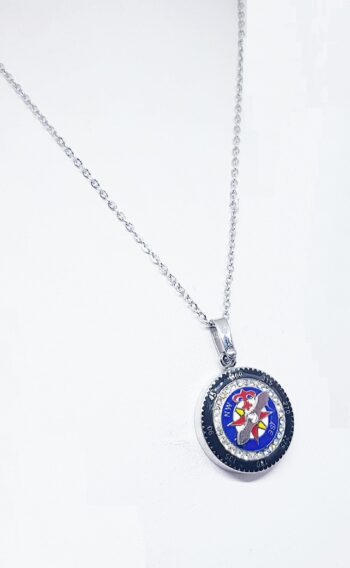 Collana Rosa dei Venti Blu Acciaio eden gioielli