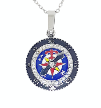 Collana Rosa dei Venti Blu Acciaio eden gioielli