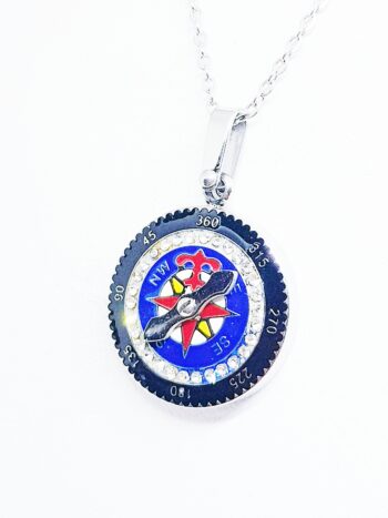 Collana Rosa dei Venti Blu Acciaio eden gioielli